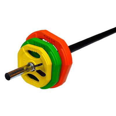 20kg Standard Rubber Coloured Barbell Payday Deals