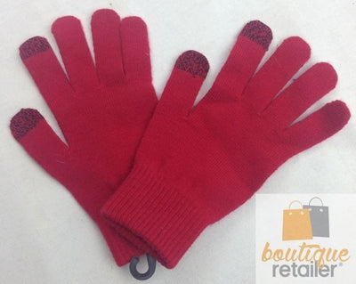 Unisex Touch Screen GLOVES Mens Magic Smart Phone Warm Ski - Red