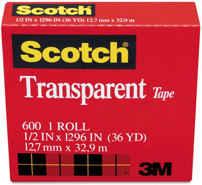 Scotch 3M Transparent Tape 12.7mm x 32.9m - MADE IN USA