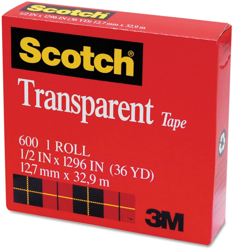 Scotch 3M Transparent Tape 12.7mm x 32.9m - MADE IN USA