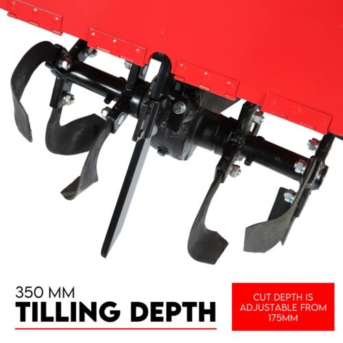 212CC Tiller Cultivator 4 Blades Rotating Tines Power Rotary Hoe Handheld Payday Deals