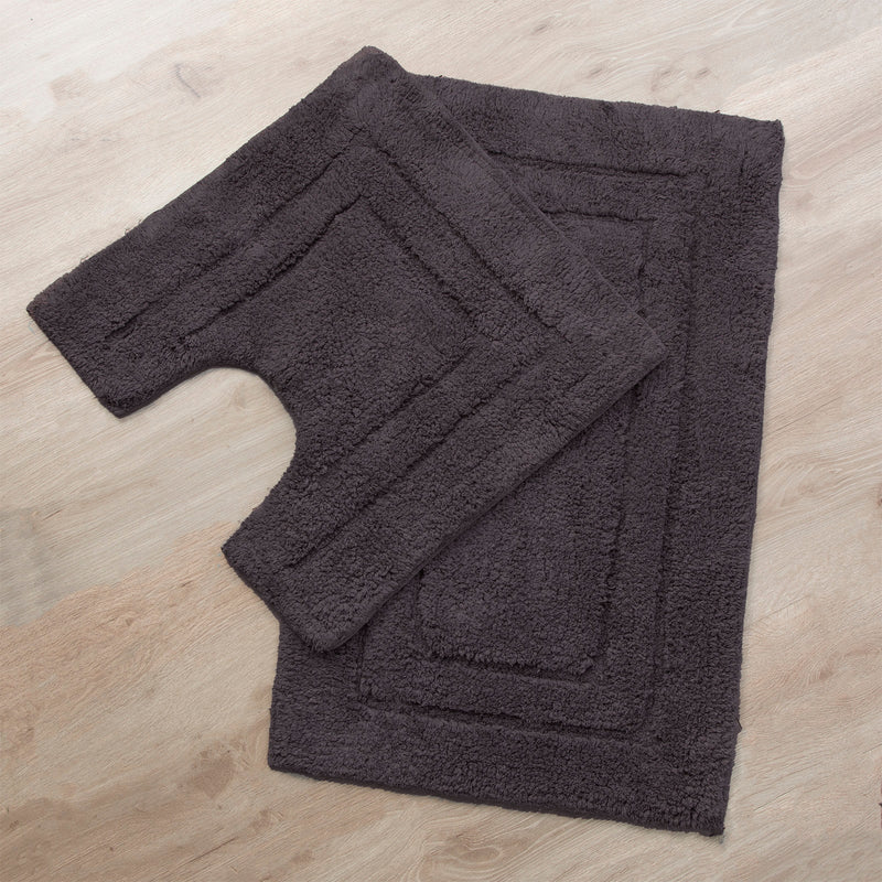 2200 GSM 2 Piece Tufted Cocoa Bath Mat Set by Renee Taylor Payday Deals