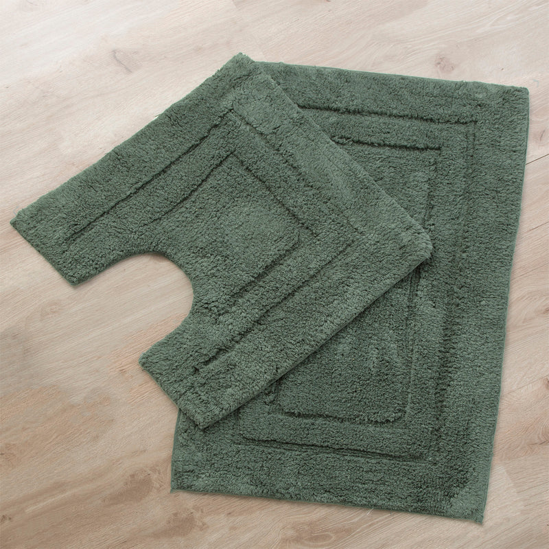 2200 GSM 2 Piece Tufted Sage Bath Mat Set by Renee Taylor Payday Deals