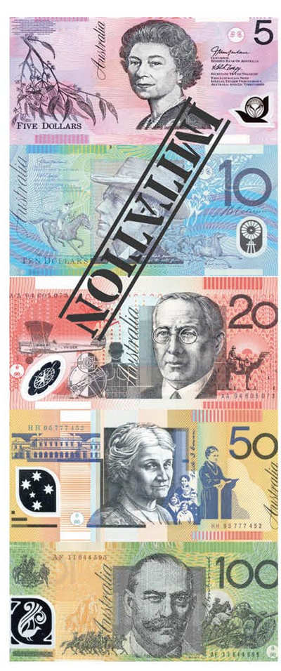 Assorted Dollar Australian Souvenir Note Pad Fake AUD Money - 1 Pack of 50 Sheets