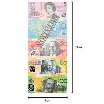 Assorted Dollar Australian Souvenir Note Pad Fake AUD Money - 1 Pack of 50 Sheets