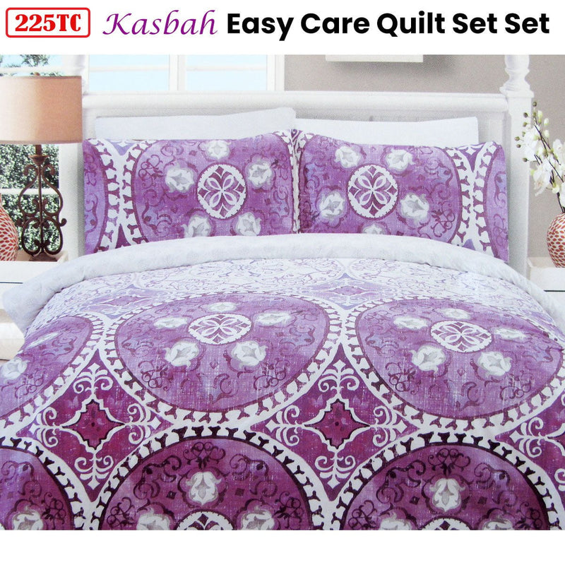 225TC Kasbah Mandala Cotton Rich Easy Care Quilt Cover Set Queen Payday Deals