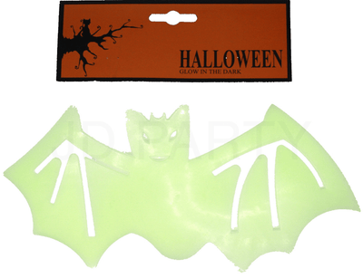 GIANT GLOW IN THE DARK BAT Halloween Party Decoration Decor Scary Toy 39.5cm