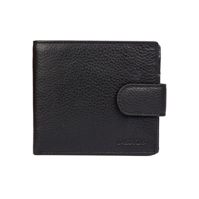 Dents RFID Pebble Grain Billfold Press Stud Wallet - Black