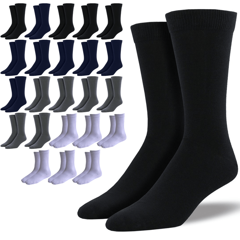 24 Pairs Premium Bamboo Loose Top Socks Diabetic Diabetes Circulation Eco Sox Payday Deals