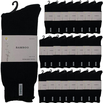 24 Pairs PREMIUM BAMBOO SOCKS Mens Heavy Duty Thick Work Socks BULK Cushion Payday Deals