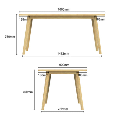 6 Seater Kitchen Dining Table | Modern Dining Table for Dining or Living Room