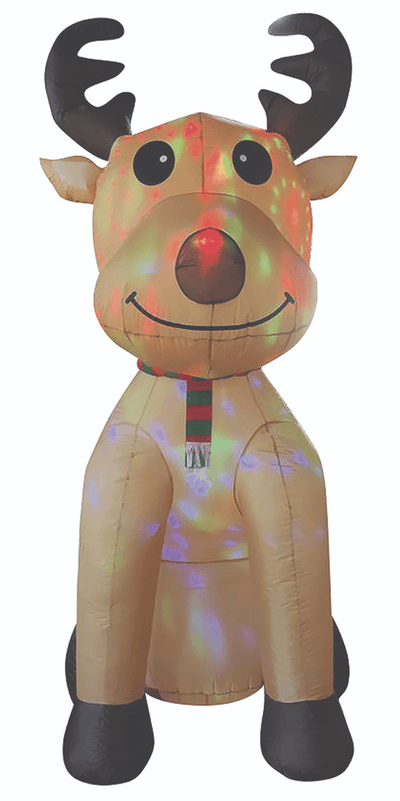 245cm Xmas Christmas Charm Inflatable Disco Reindeer w/ Multi LED Lights Payday Deals