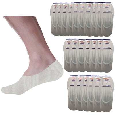 24x NO SHOW COTTON SOCKS Non Slip Heel Grip Low Cut Invisible Footlet Seamless Payday Deals