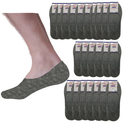 24x NO SHOW COTTON SOCKS Non Slip Heel Grip Low Cut Invisible Footlet Seamless Payday Deals