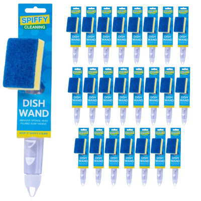 24x Spiffy Dish Wand w Fillable Soap Handle Bulk Payday Deals