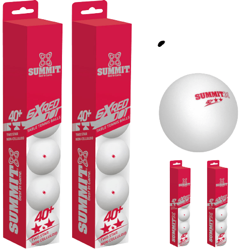 24x Table Tennis Balls 40+ Ping Pong Game Non-Celluloid - 2 Star Red Dot Payday Deals