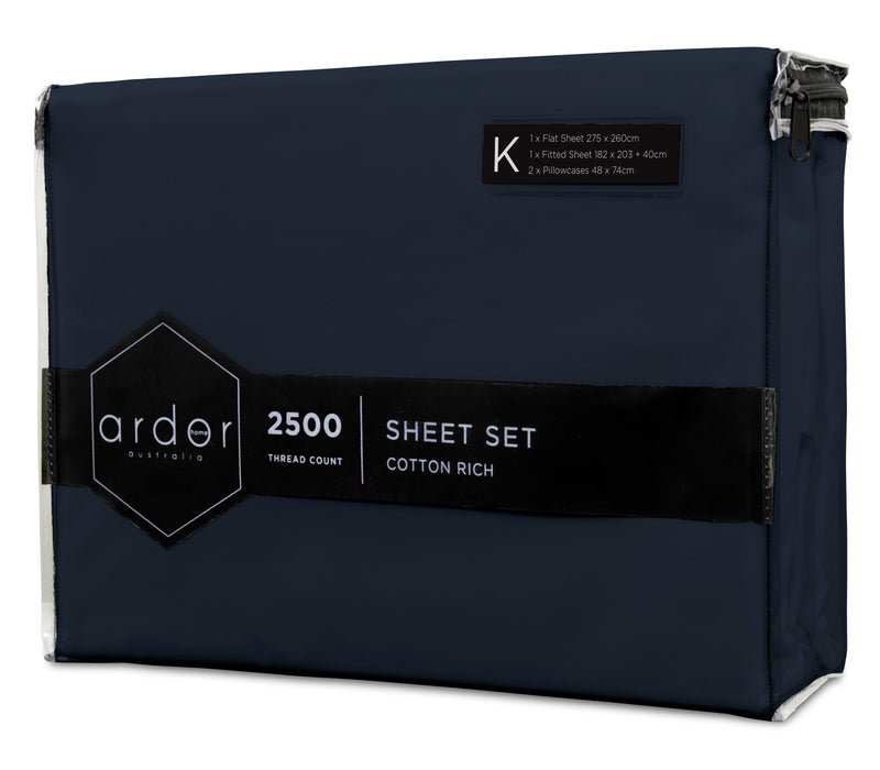 2500TC Cotton Rich SHEET SETS - KING Payday Deals