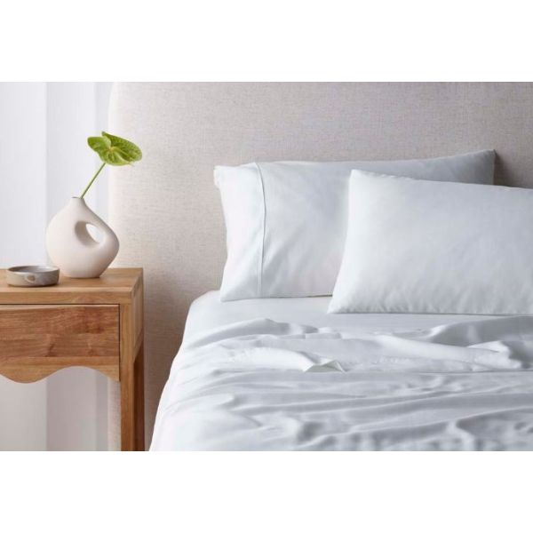 2500Tc Cotton Rich White Sheet Set by Accessorize Queen Payday Deals