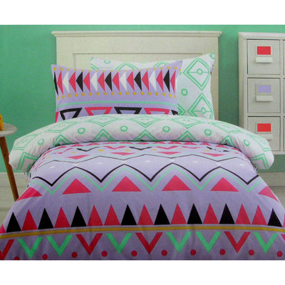 250TC Tribal Dream 100% Cotton Quilt Cover Set Single