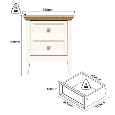 Coogee Console Table with Drawers & Bedside Table Set White Dressers Elegant Storage Solutions for Modern Interiors