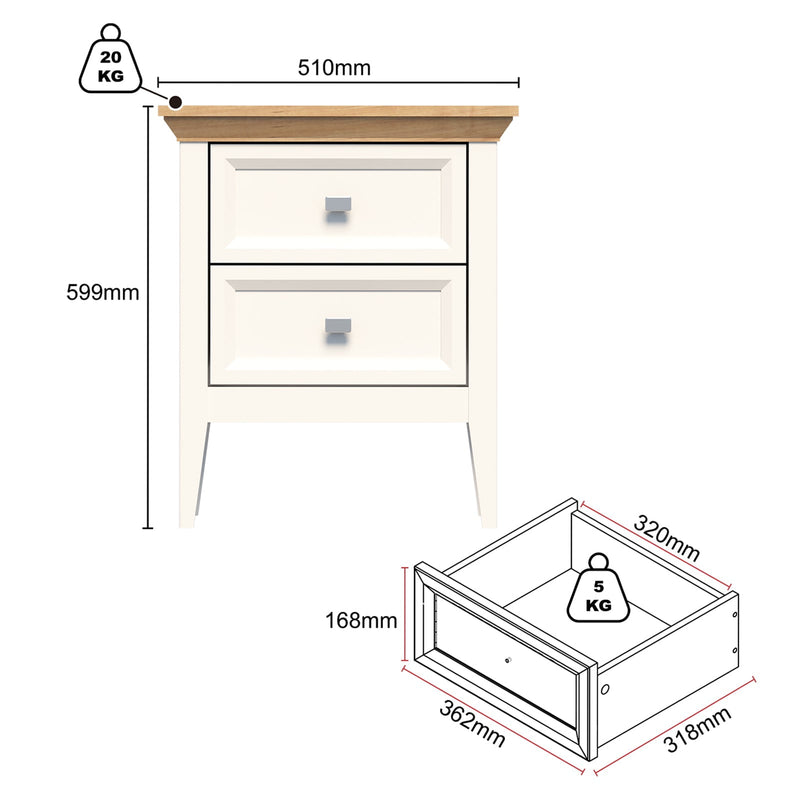 Coogee Console Table with Drawers & Bedside Table Set White Dressers Elegant Storage Solutions for Modern Interiors