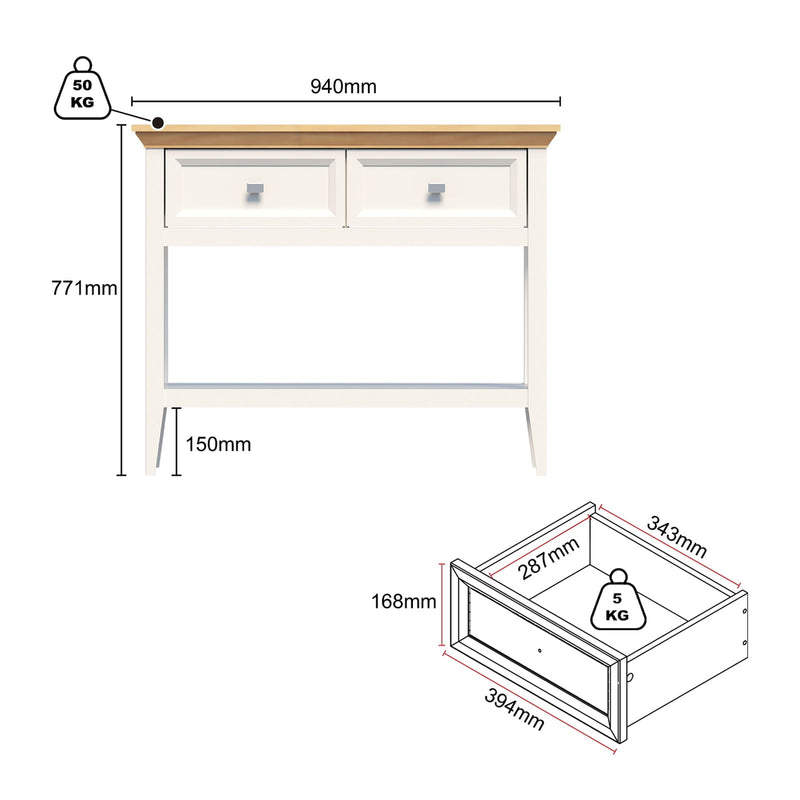 Coogee Console Table with Drawers & Bedside Table Set White Dressers Elegant Storage Solutions for Modern Interiors