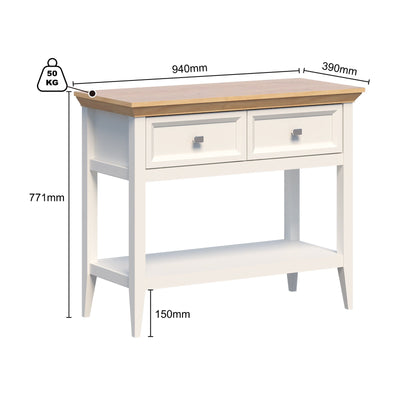 Coogee Console Table with Drawers & Bedside Table Set White Dressers Elegant Storage Solutions for Modern Interiors