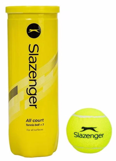 Slazenger Club All Court Tennis Balls 3 Ball Tubes - Yellow