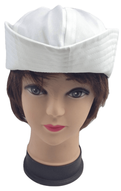 Adult White Sailor Hat Marine Unisex Gob Captain Navy Hen's Night Doughboy Cap