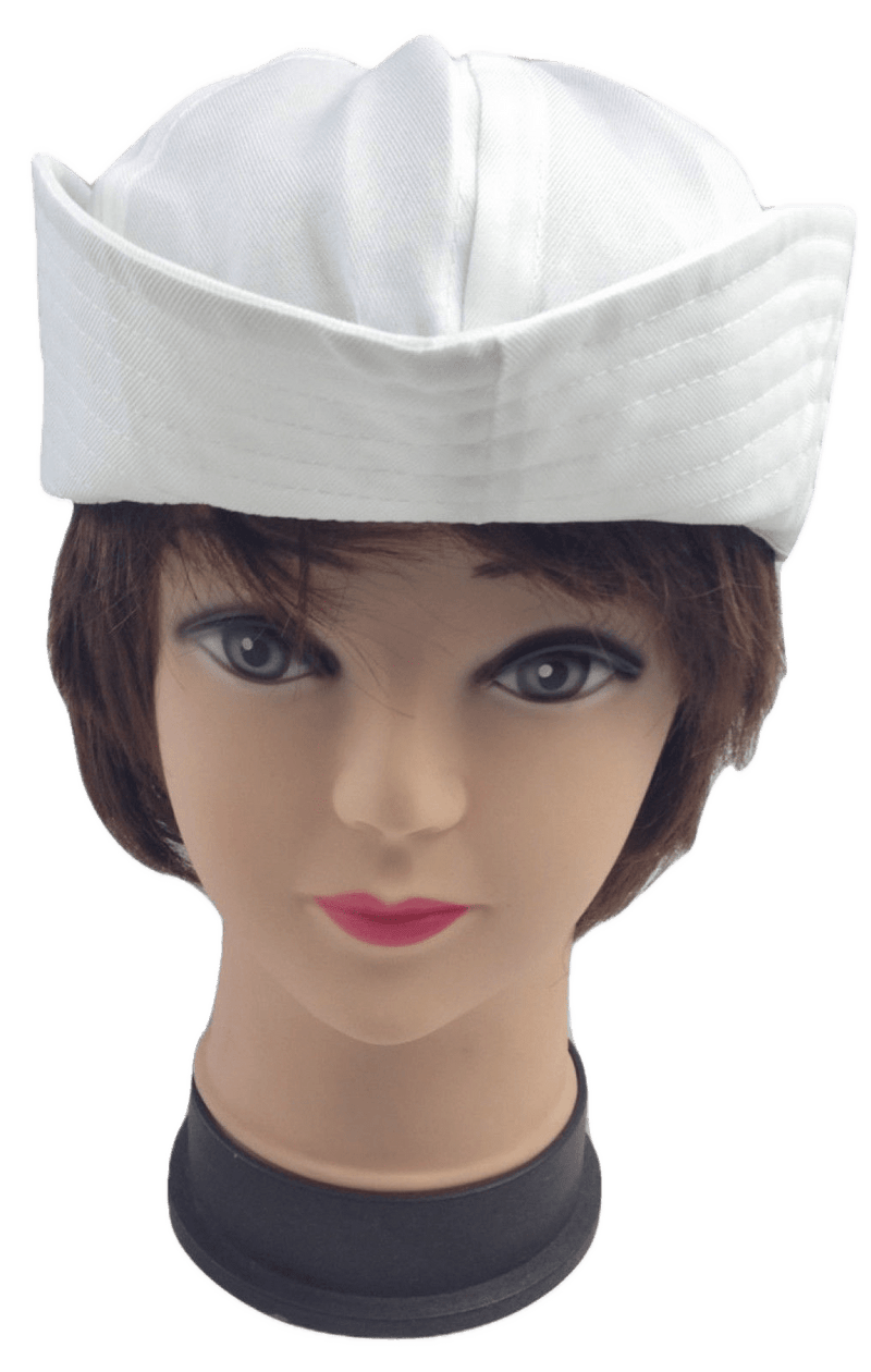 Adult White Sailor Hat Marine Unisex Gob Captain Navy Hen&