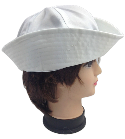 Adult White Sailor Hat Marine Unisex Gob Captain Navy Hen's Night Doughboy Cap