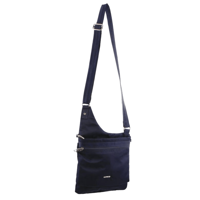 2Pc Set Pierre Cardin RFID Cross Body Bag Anti-Theft Slash Proof - Navy and Grey Payday Deals