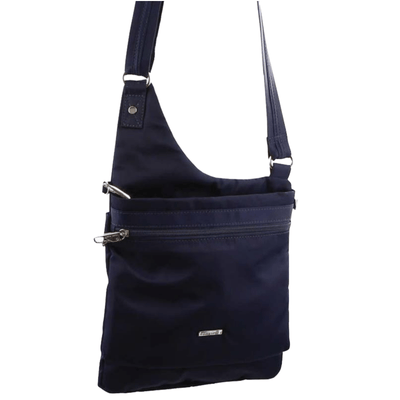 2Pc Set Pierre Cardin RFID Cross Body Bag Anti-Theft Slash Proof - Navy and Grey Payday Deals