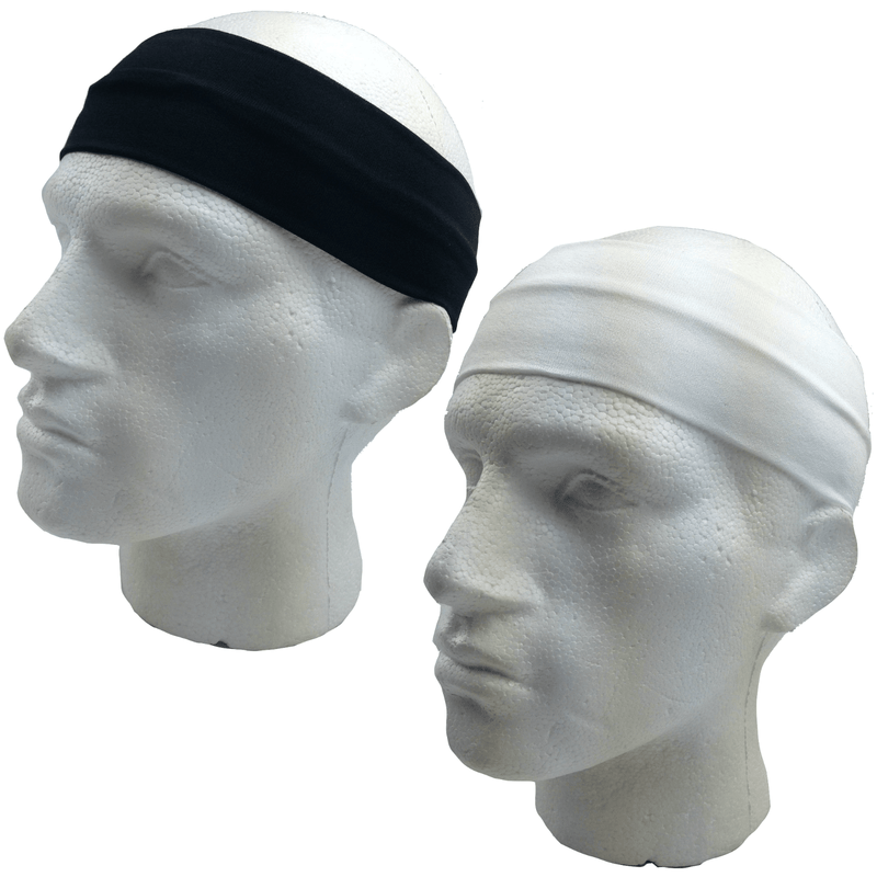 2pc Set Plain Headband Elastic Stretch Sports Yoga Hair Band Unisex Wide Wrap Payday Deals