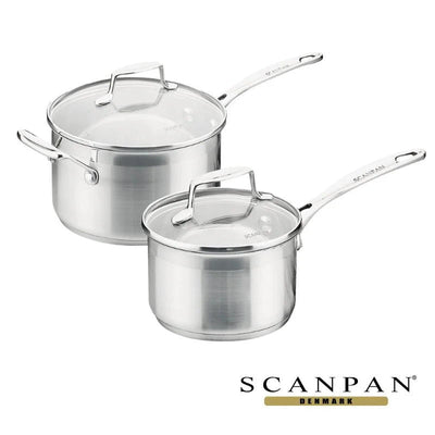 2pcs Scanpan Impact Cookware Saucepan Set with Lids Payday Deals