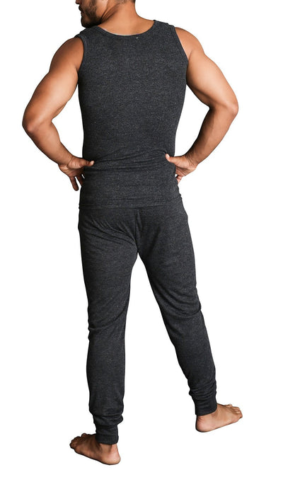 2pcs Set Mens Merino Wool Blend Thermal Singlet Top & Pants Underwear Thermals Payday Deals