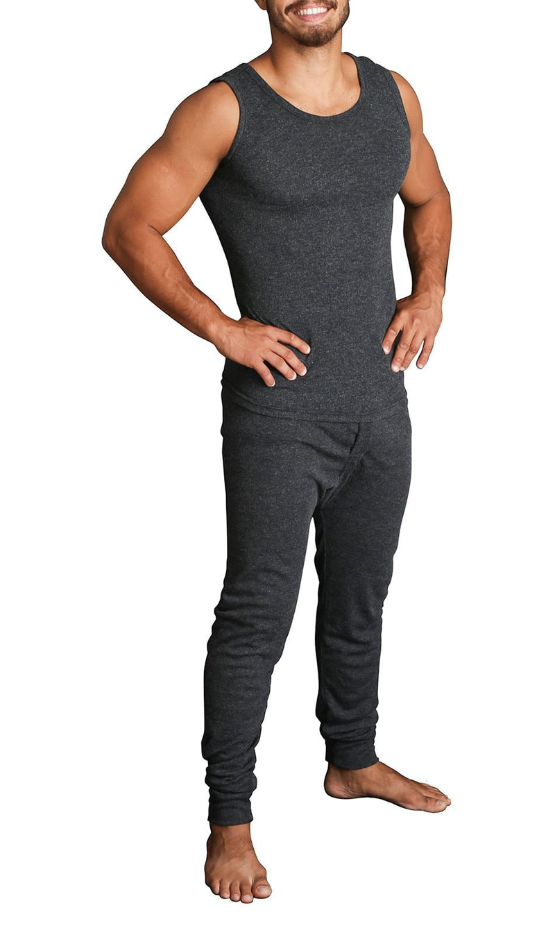 2pcs Set Mens Merino Wool Blend Thermal Singlet Top & Pants Underwear Thermals Payday Deals