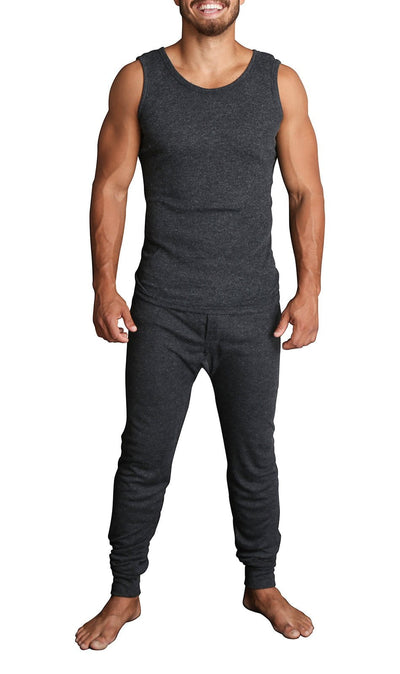 2pcs Set Mens Merino Wool Blend Thermal Singlet Top & Pants Underwear Thermals Payday Deals