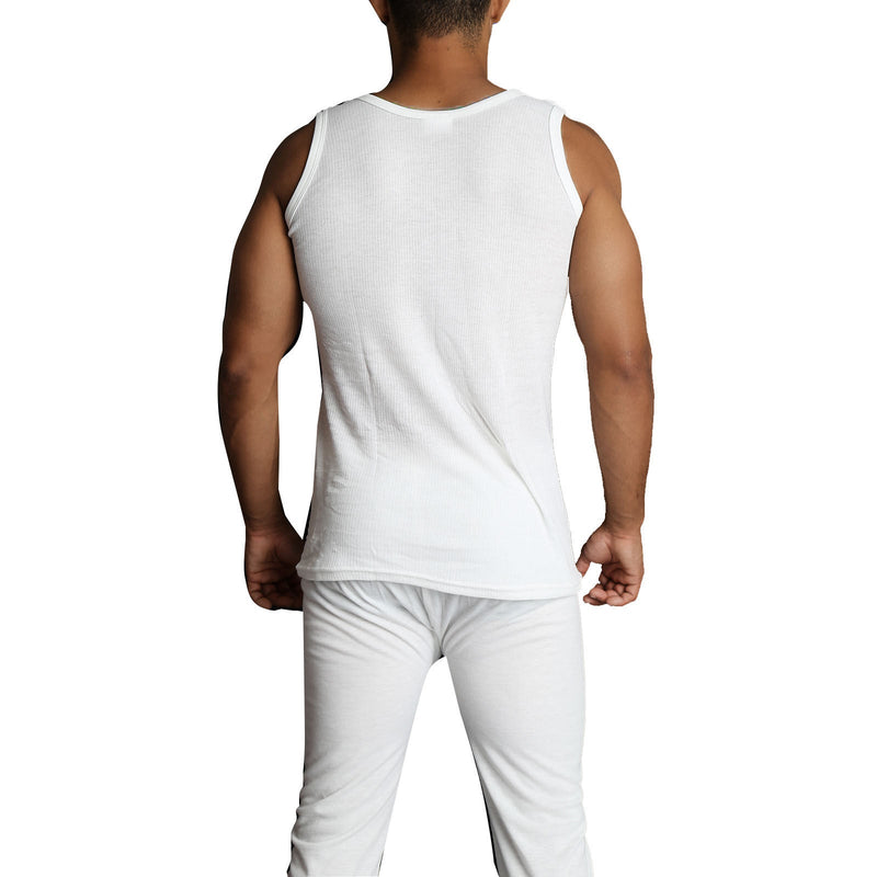 2pcs Set Mens Merino Wool Blend Thermal Singlet Top & Pants Underwear Thermals Payday Deals