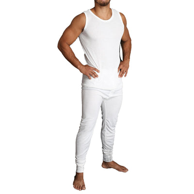 2pcs Set Mens Merino Wool Blend Thermal Singlet Top & Pants Underwear Thermals Payday Deals