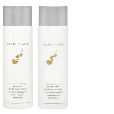 2pcs Set Terre A Mer Deep Fortifying Keratin Hair Shampoo + Conditioner Strengthening Smoothing 250ml