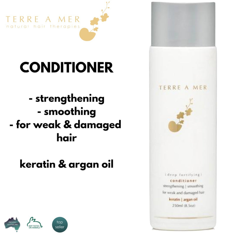 2pcs Set Terre A Mer Deep Fortifying Keratin Hair Shampoo + Conditioner Strengthening Smoothing 250ml Payday Deals