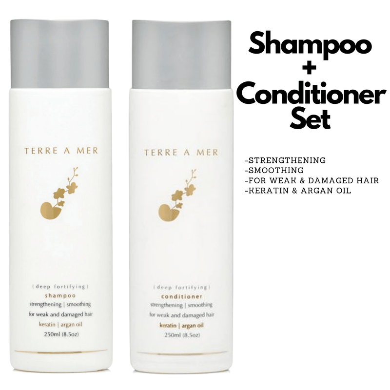 2pcs Set Terre A Mer Deep Fortifying Keratin Hair Shampoo + Conditioner Strengthening Smoothing 250ml Payday Deals