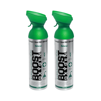 2pk 10 Litres of Boost Pure Oxygen in a Can Supplemental - 200 Breath (Large) Payday Deals