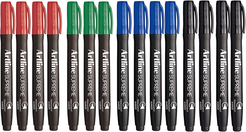 2x 15pcs (30pcs Total) Artline Supreme Permanent Markers - Assorted Colours Payday Deals