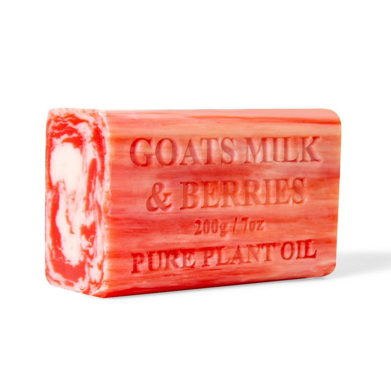 2x 200g Goats Milk Soap Bars - Berries Scent Pure Natural Australian Skin Care Payday Deals