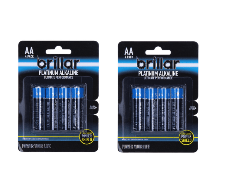 2x 4 Pack LR6 AA Platinum Alkaline Batteries Long Lasting Power Home Office Payday Deals