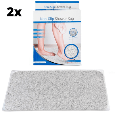 2x Anti Slip Loofah Shower Rug Non Slip Bathroom Bath Mat Carpet Water Drains Payday Deals