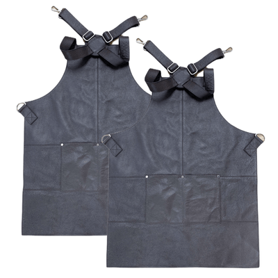 2x BUFFALO LEATHER APRON Cooking Chef Hairdresser Waterproof Durable - Brown Payday Deals