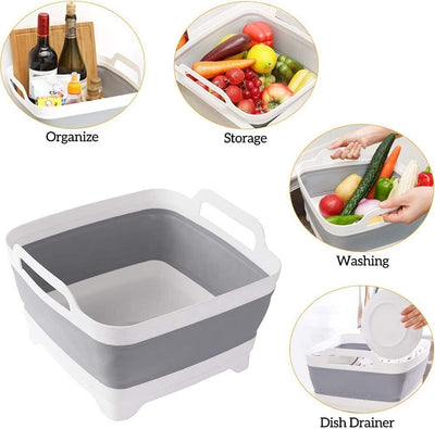 2x Collapsible Strainer Foldable Fruit Veggies Wash Colander Storage Basket Payday Deals